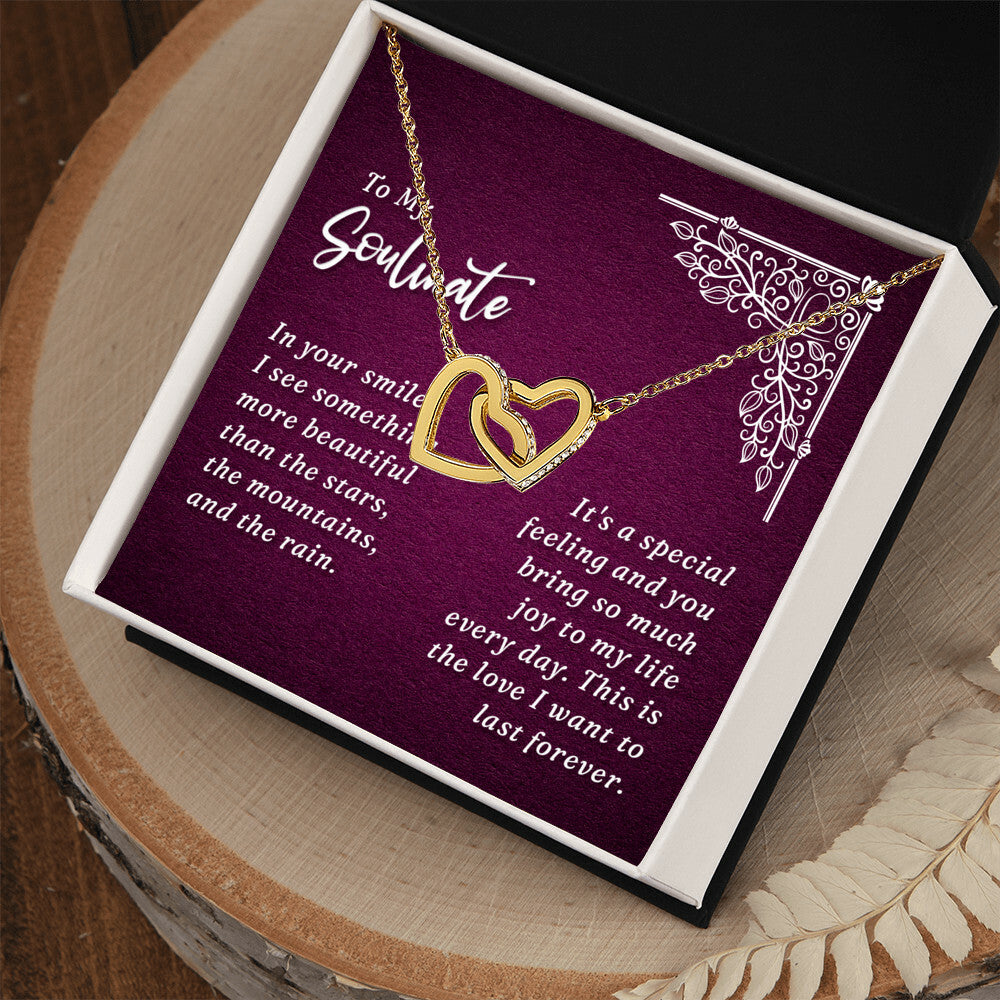 To My Wife - Interlocking Hearts Necklace