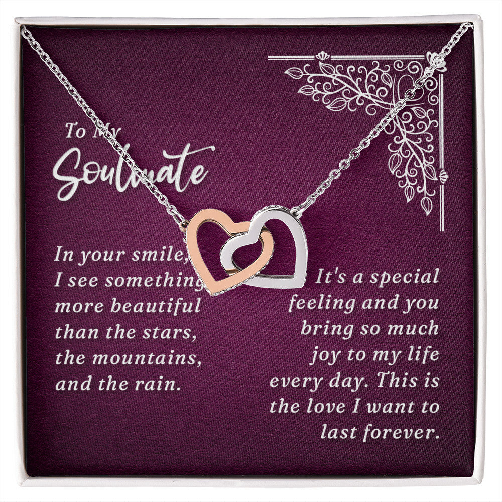 To My Wife - Interlocking Hearts Necklace