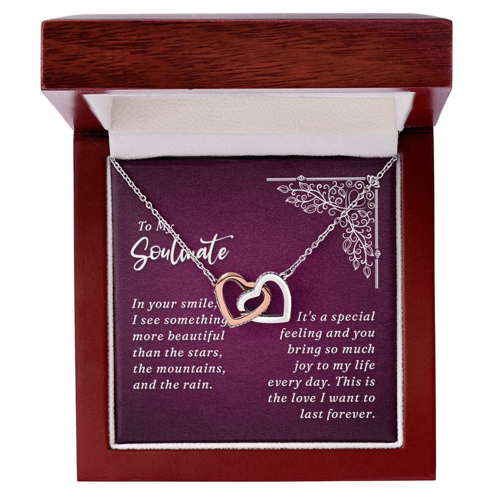 To My Wife - Interlocking Hearts Necklace